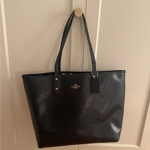 Coach Black/Reversible Leather Tote Bag